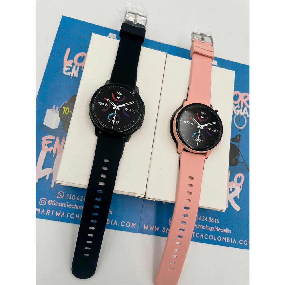 PROMOCIÓN SMARTWATCH REDONDO Mx1 NEGRO y ROSADO x2 